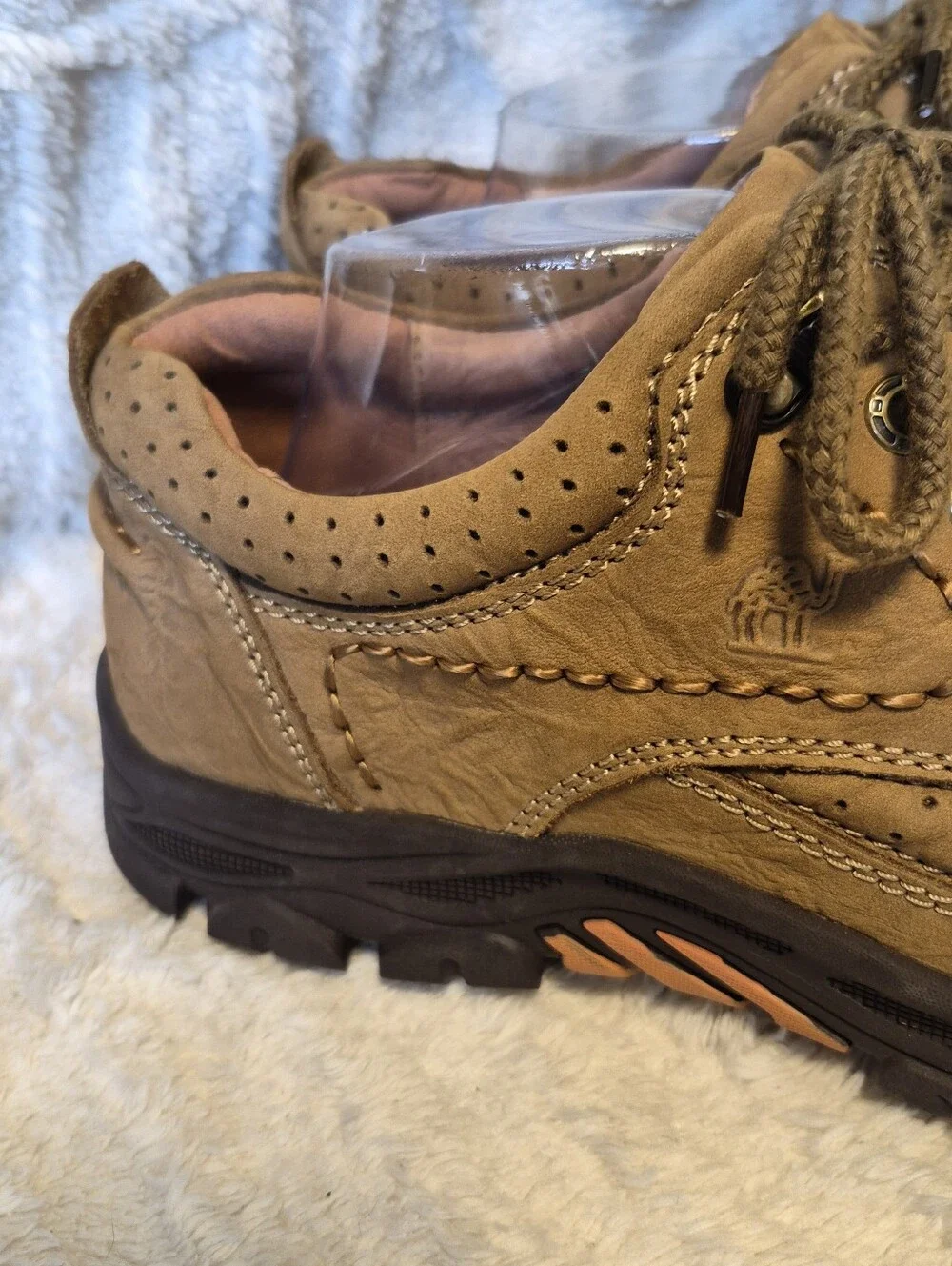 NEW Camel Crown Brown Leather Lace-up Loafers Oxford Casual Khaki Men's Sz 12